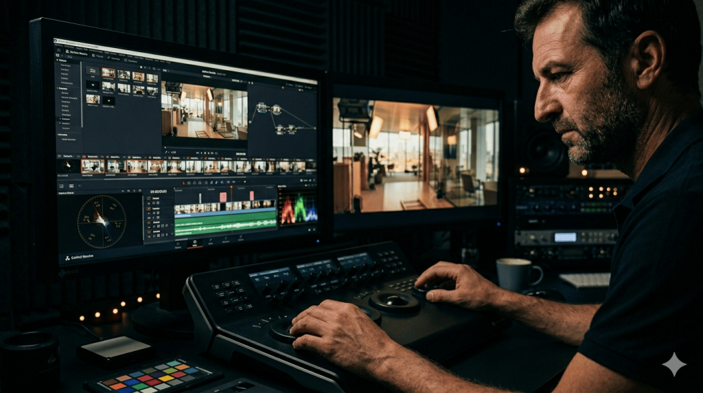 Equipo de TVBGN Productions rodando un vídeo corporativo profesional en España